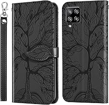 JayModCase Coque pour Samsung Galaxy A12 / M12, Premium en Cuir PU Multifonction Antichoc Etui à Rabat, Support Fentes Cartes Pochette de Portefeuille Cuir Coque Samsung Galaxy A12 / M12 - Noir