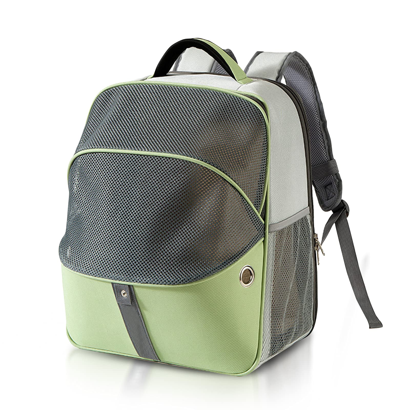 PETCUTE Mochila Perro Pequeños Bolsa para Transportar Gatos Mochila Mascotas Transpirable Viaje Mochila para Llevar Perros Gato Verde