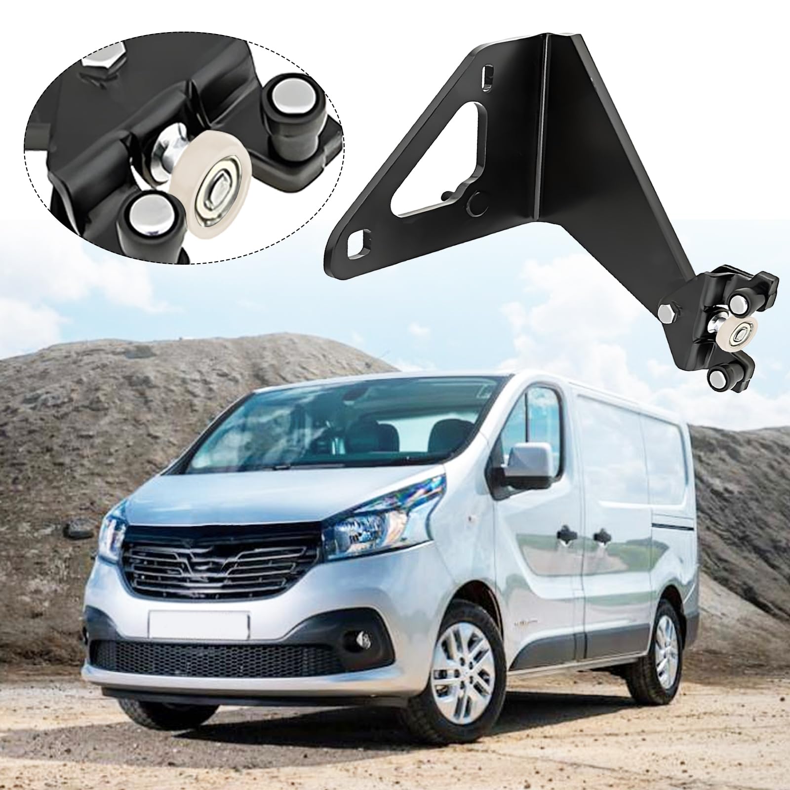 Kit Roulette Porte Latérale Droite pour Trafic 2 2000-2014, pour Primastar Opel Vivaro Kit de Guidage à Roulettes pour Porte Coulissante Droite OEM 4409245, 7700312012, 9116570, 777645238