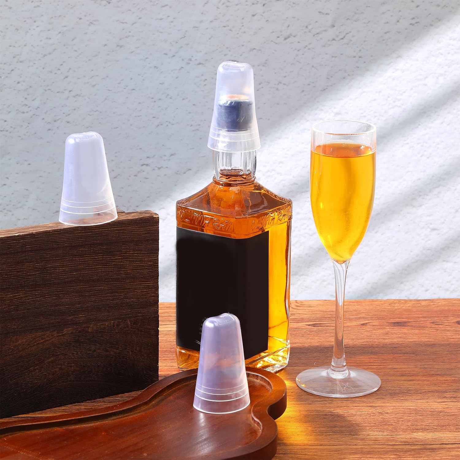 36Pcs Universal Liquor Bottle Toppers, Rubber Pour Spout Covers for Bar