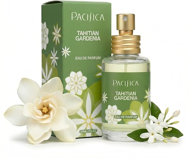 Pacifica Tahitian Gardenia Perfume Spray 1 oz – Fragancia floral tropical con flor de gardenia, jazmín y naranja dulce, notas cálidas de vainilla y coco, perfume limpio vegano y libre de crueldad para mujer (1 paquete)