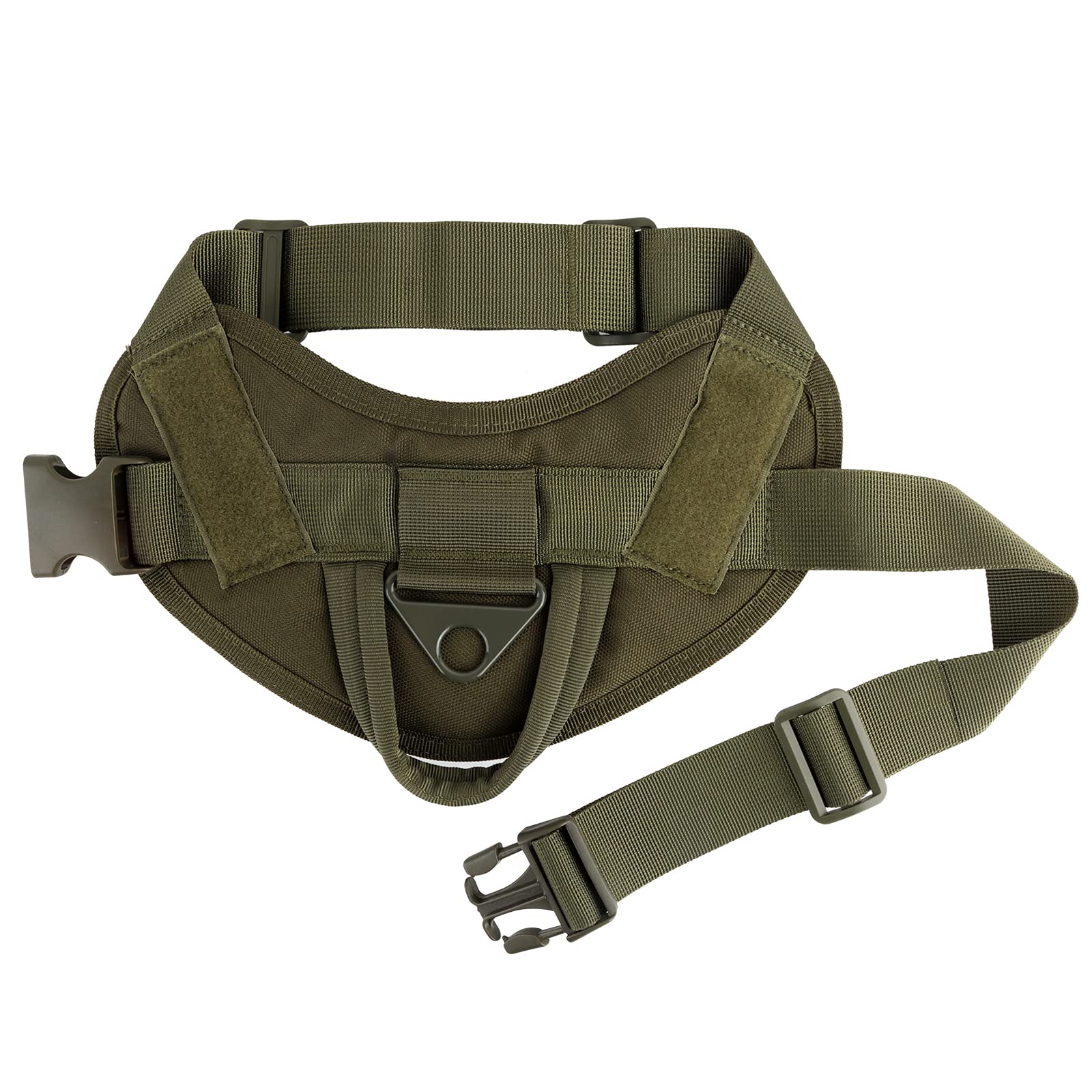 FOCUHUNTERDog Harness Vest Comfortable Pet Vest No Pull Soft Padded Dog Strap Vest with Handle Adjustable Training Harness for Walking Hiking (Large,Green)