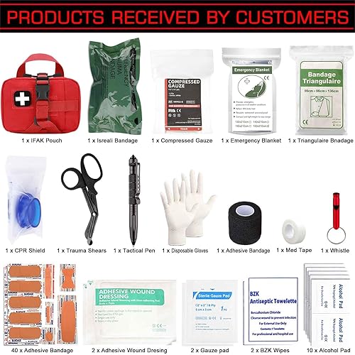Miniatura 11 de Ifak - Kit de trauma médico, kit de primeros auxilios de emergencia táctico Molle, kit médico de supervivencia militar Molle Emt, suministros