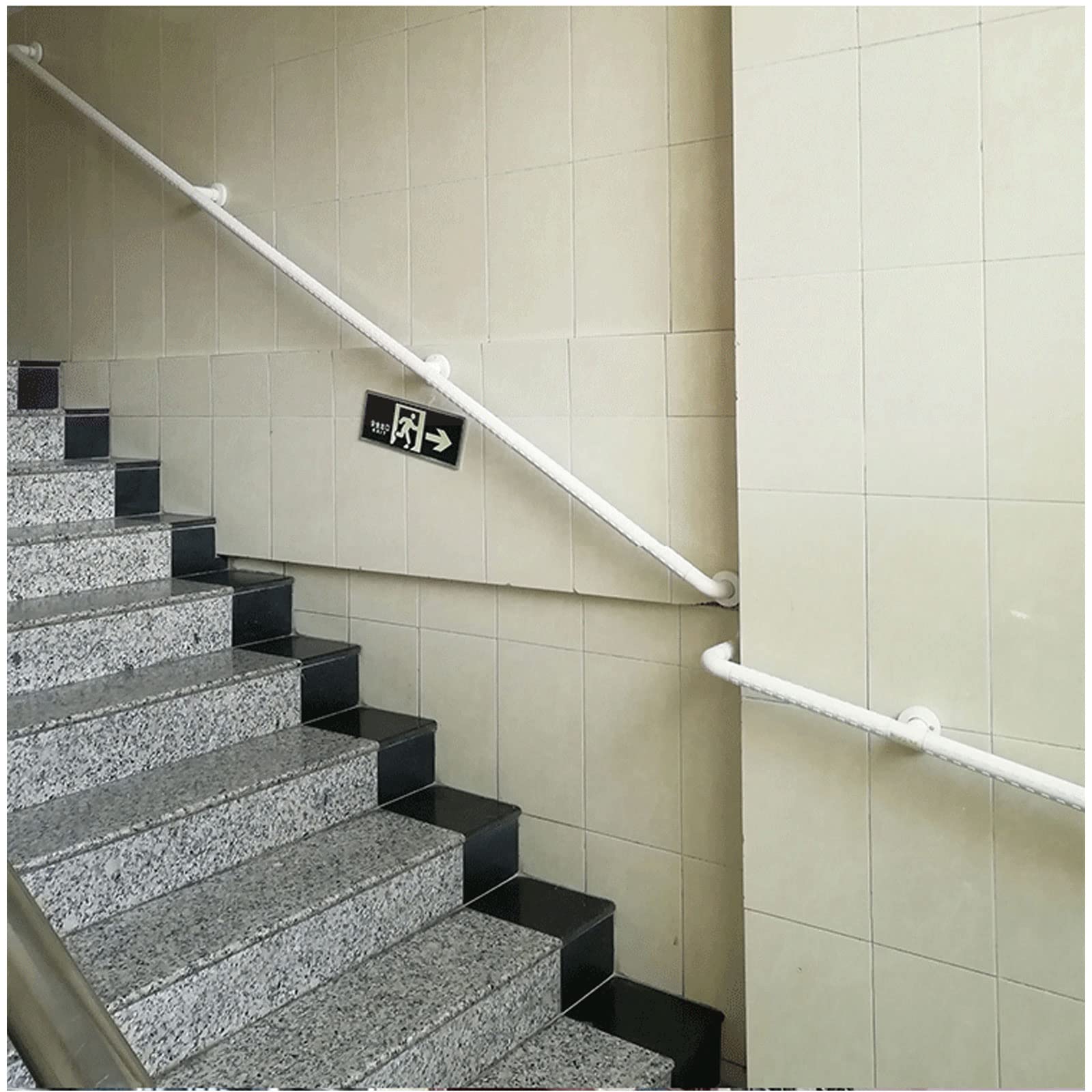 Poręcze na Schody Białe Dla Niepełnosprawnych Starszych Dzieci Schody Zewnętrzne Stopnie Balustrady Zewnętrzny Uchwyt Ścienny, Łazienka Świecąca Poręcz 50cm