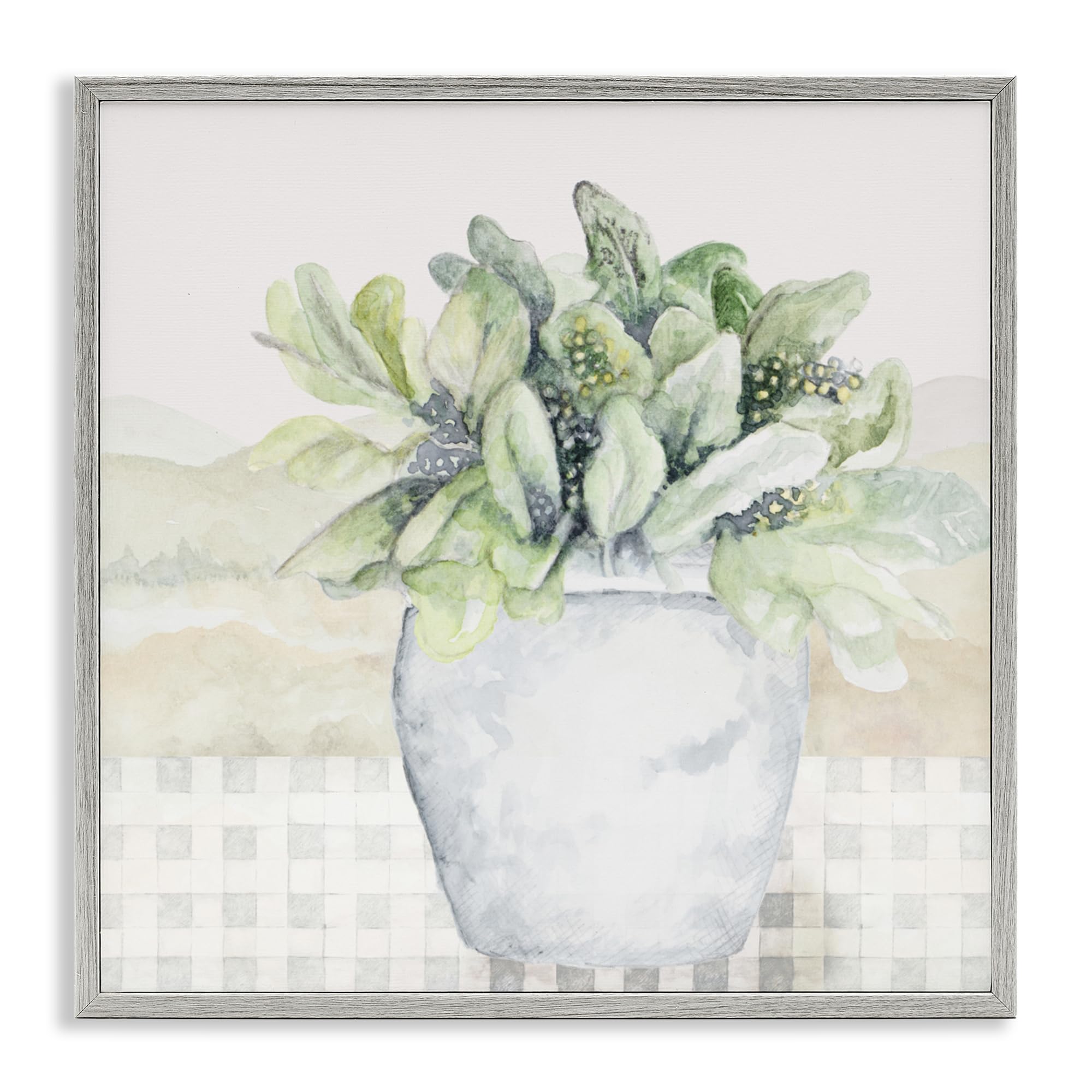Stupell Industries Southwestern Floral Herbs 'Potted Farm Herbs Arrangement'| Framed Giclee Art
