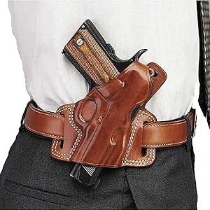 Galco Fletch High Ride Belt Holster For S&W 686 4-Inch Revolver | Leather OWB Carry