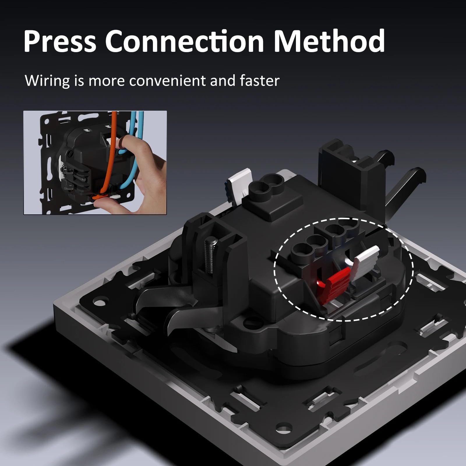 RS2W Senza Fili Interruttore A Parete Da Parete 1 Canale Raggio Di - Foto 11