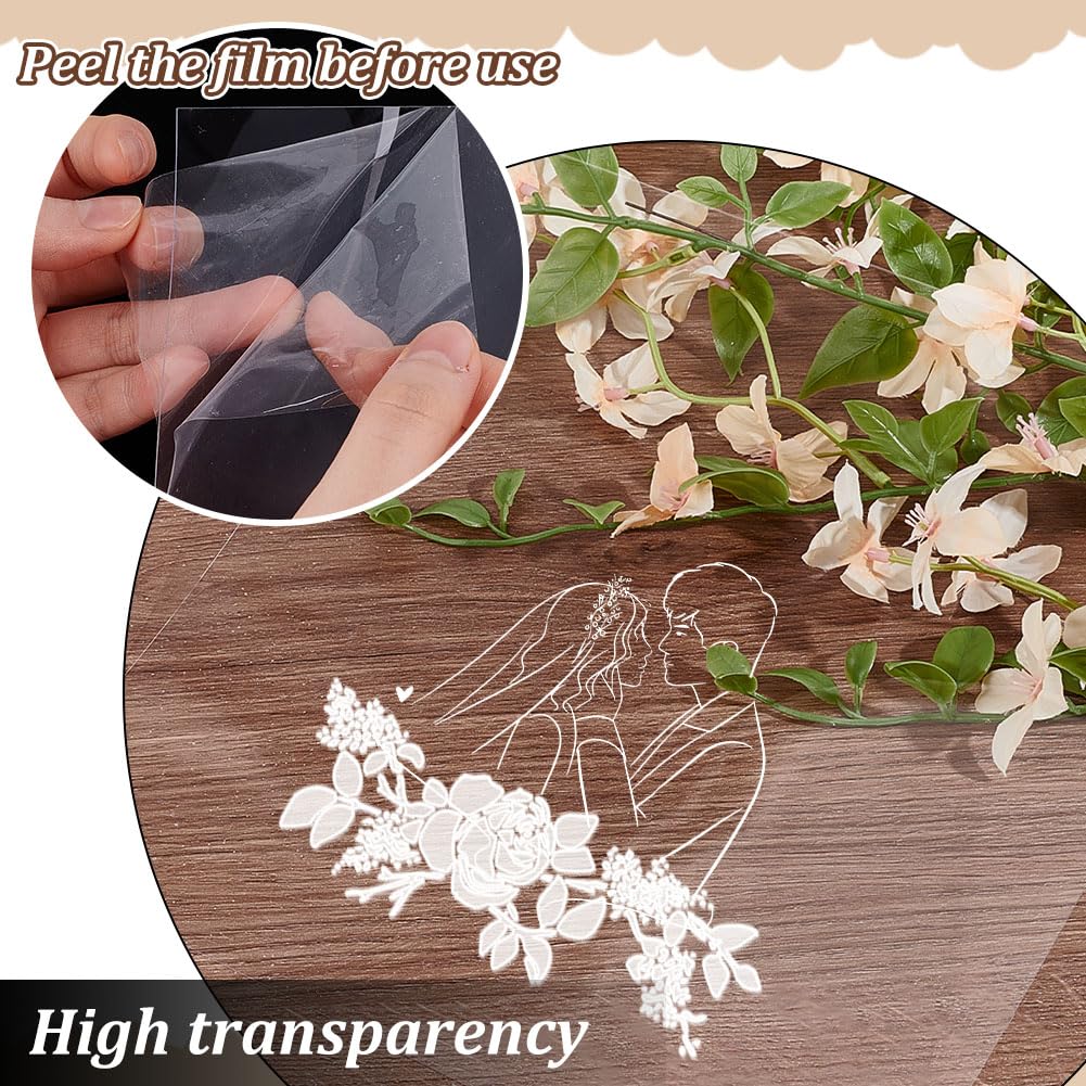 AHANDMAKER 10 Sheets Clear PET Sheet 9.84 x 9.84 Inch Transparent 0.2mm Thin Plastic Sheets Thin Acrylic Panel for Crafts, Picture Frames, Painting, DIY Display