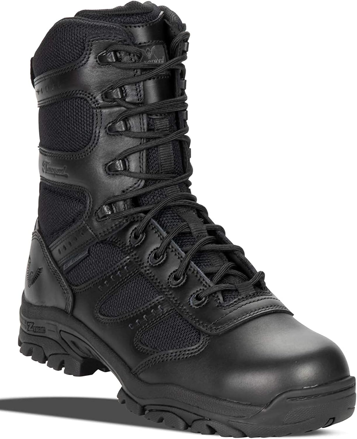 Thorogood Deuce 8” Waterproof Side-Zip Black Tactical Boots for Men and Women with Composite Safety Toe, Full-Grain Leather, and Slip-Resistant Outsole; BBP & Rated - Image 4