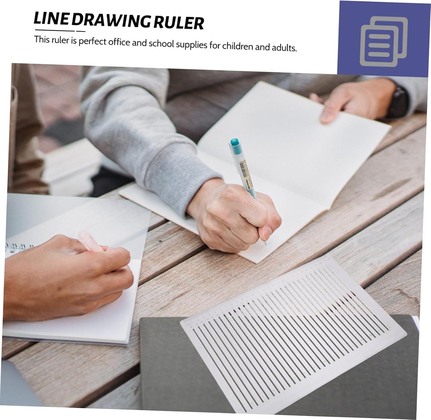Ciieeo Lettering Stencils Straight Line Stencil Calligraphy Paper Address Stencil for Envelope Small Ruler for journaling Template Ruler Plastic