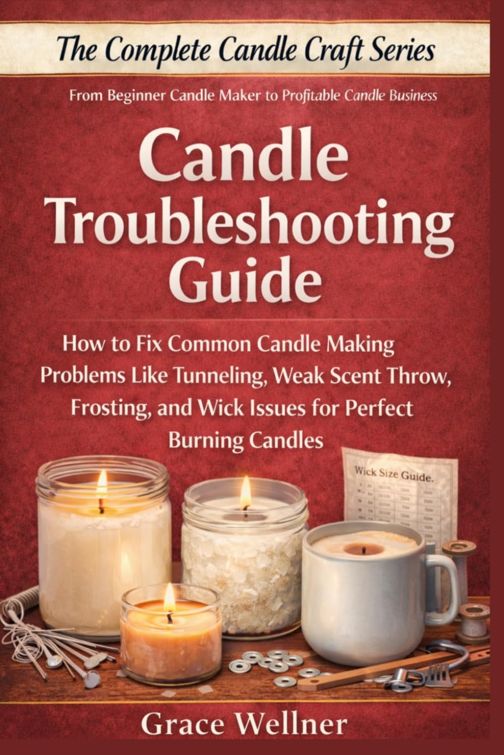 Candle Troubleshooting Guide: How to Fix Common Candle Making Problems Like Tunneling, Weak Scent Throw, Frosting, and Wick Issues for Perfect Burning Candles (The Complete Candle Craft Series)