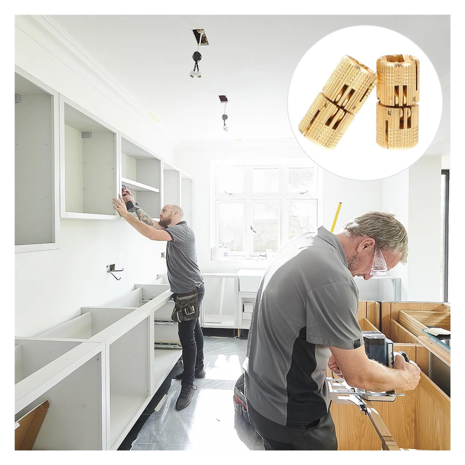 Bisagras de puerta resistentes, 2 bisagras pivotantes ocultas para armarios y muebles, perfectas para puertas y cajones de madera, diseño duradero y resistente