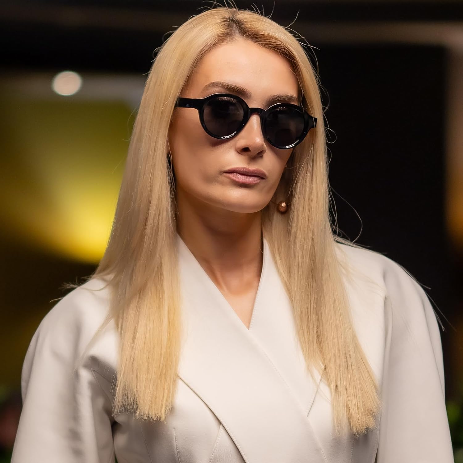 Dollger Women's Sunglasses Round Retro Acetate Fashion Sunglasses Women Men UV Protection Polarisation