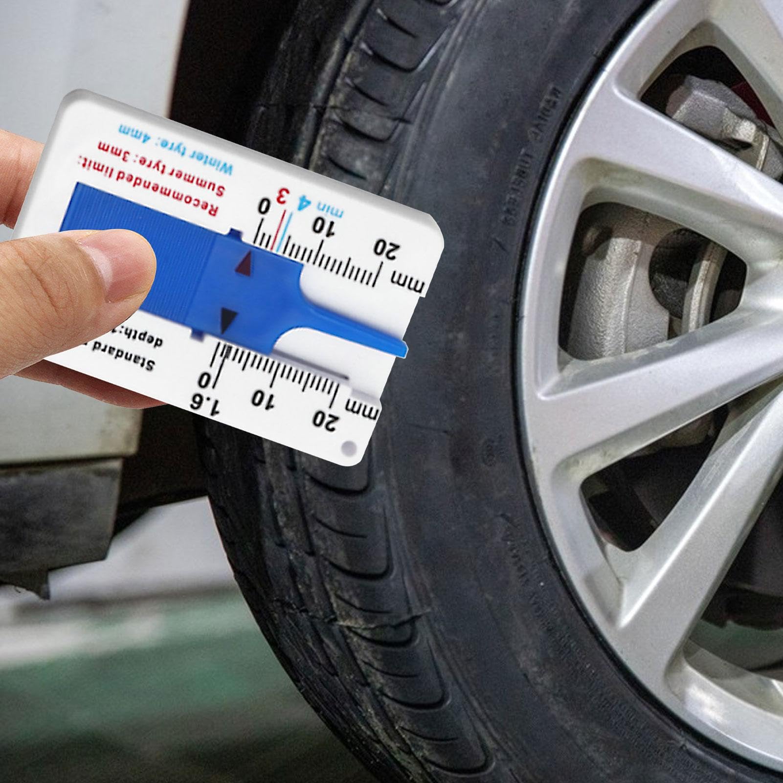 Misuratore Battistrada Pneumatici - Set 4 Pezzi, Plastico, Precisione 1mm - Foto 12