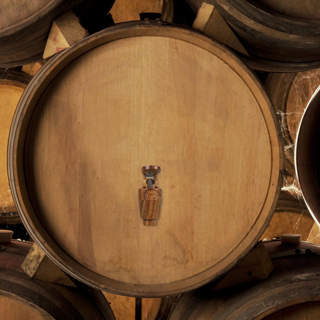 iplusmile Set di 2 rubinetti per fusti di birra in legno, plastica e rubinetti di ricambio per secchio di vino