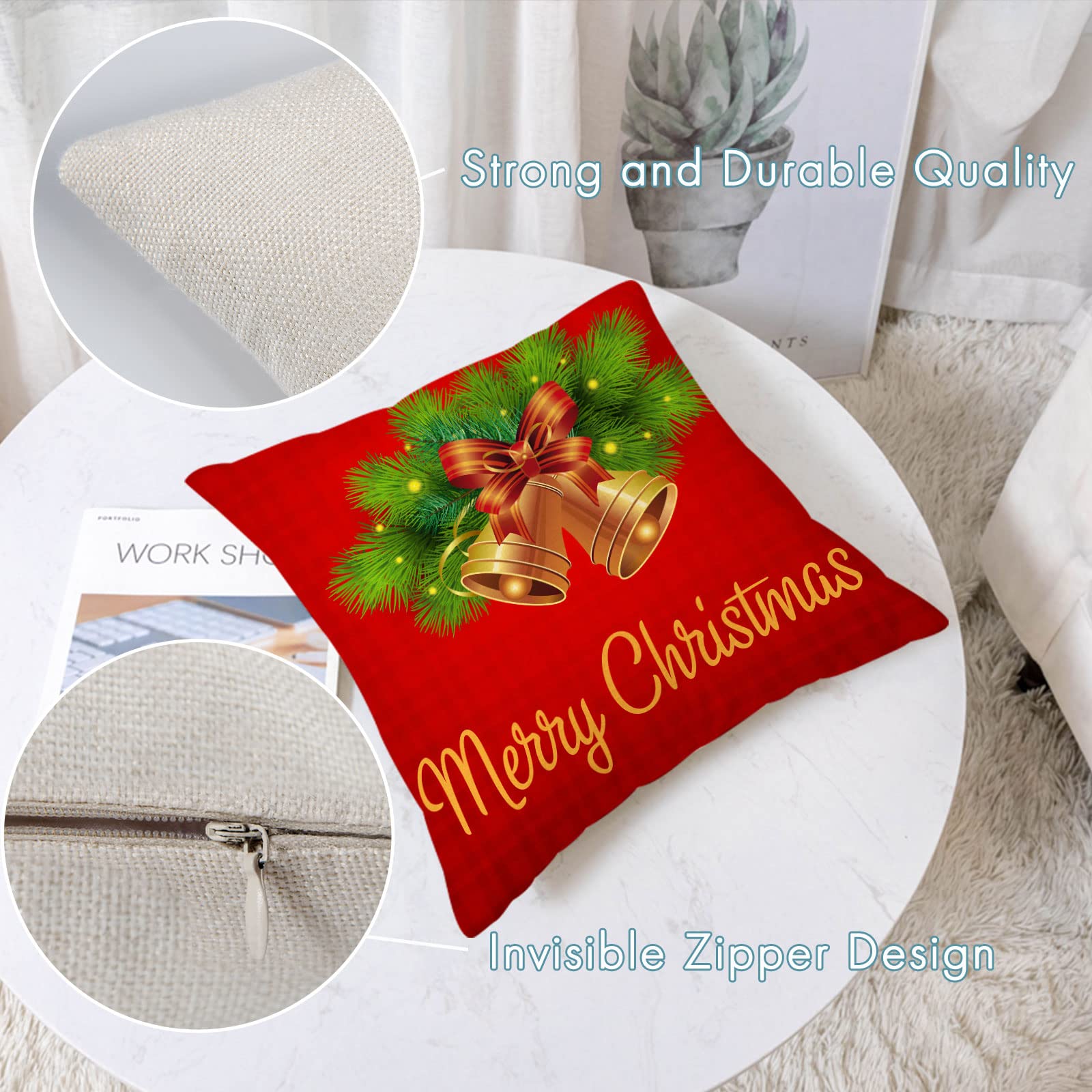 Inch Cushion Covers In Cm 22 X 22 Christmas Pillow Cover Christmas