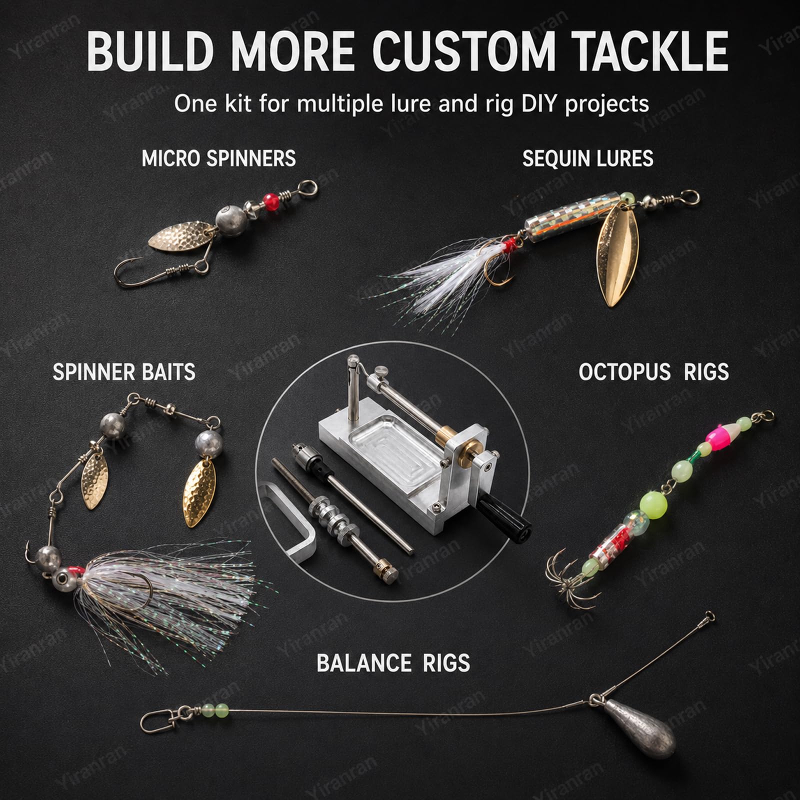 Kit di Attrezzi per Piegare E Attorcigliare Il Filo per Esche da Pesca, Strumento Multifunzionale per Modellare E Torcere Il Filo, con Morsetto da Tavolo, Morsa per La Micro-Lure