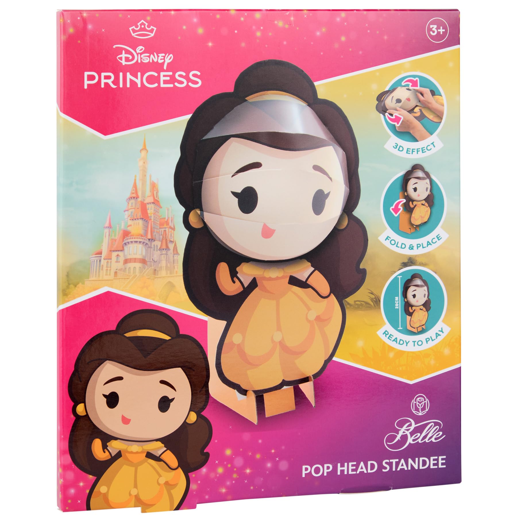 Disney Princess Belle Figure - 3D Pop Head 30 cm - Beauty and The Beast - Collectible Figure - Toy Gift Idea (DPB24336) - Image 3