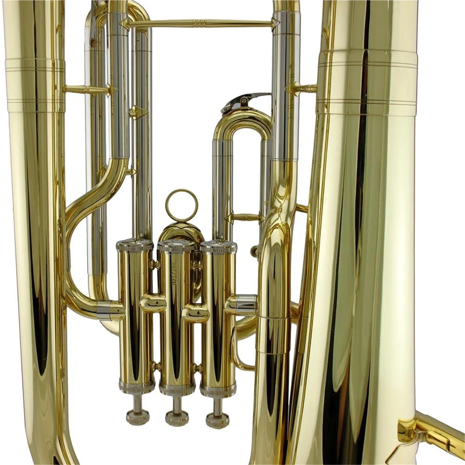 Euphonium Débutant Branches D'embouchure En Bronze Phosphoreux Plaqué Or Tuyaux D'accord En Cupronickel Et Euphonium À Trois Pistons