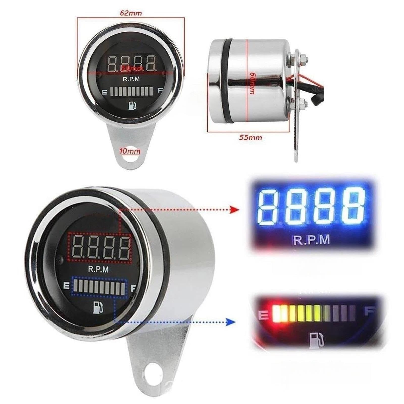 Medidor distancia moto Tacómetro De Calibre Motocicleta