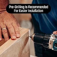 Vista 6 de Bolt Dropper Tornillos para madera #6 x 1/2 pulgada, paquete de 100 – Tornillo Phillips de cabeza plana de acero inoxidable recubierto de xylan