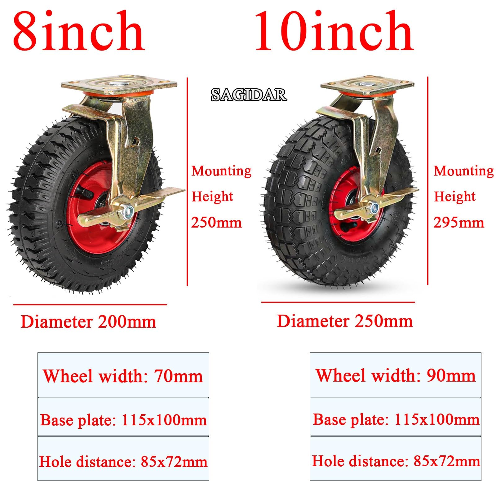 Roulette,Roues Universelles En Caoutchouc - Roues De Remplacement De Chariot Roulettes A Plaque Pivotante Roues Plates En Caoutchouc Roues En Cao 1pcssize3 Universal Wheel 80221044