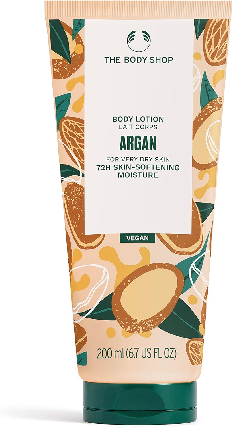 THE BODY SHOP Argan Body Lotion VOOR ZEER DROGE HUID 72 HR VOCHT VEGAN 200ml