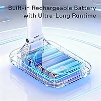 Vista 6 de Desk Lamp with Rechargeable, Wireless Portable Table Lamp, Dimmable Office Desk Light with Clock, Alarm, Date, Temperature, Foldable Lamp for Table