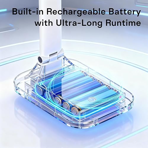 Miniatura 6 de Desk Lamp with Rechargeable, Wireless Portable Table Lamp, Dimmable Office Desk Light with Clock, Alarm, Date, Temperature, Foldable Lamp for Table