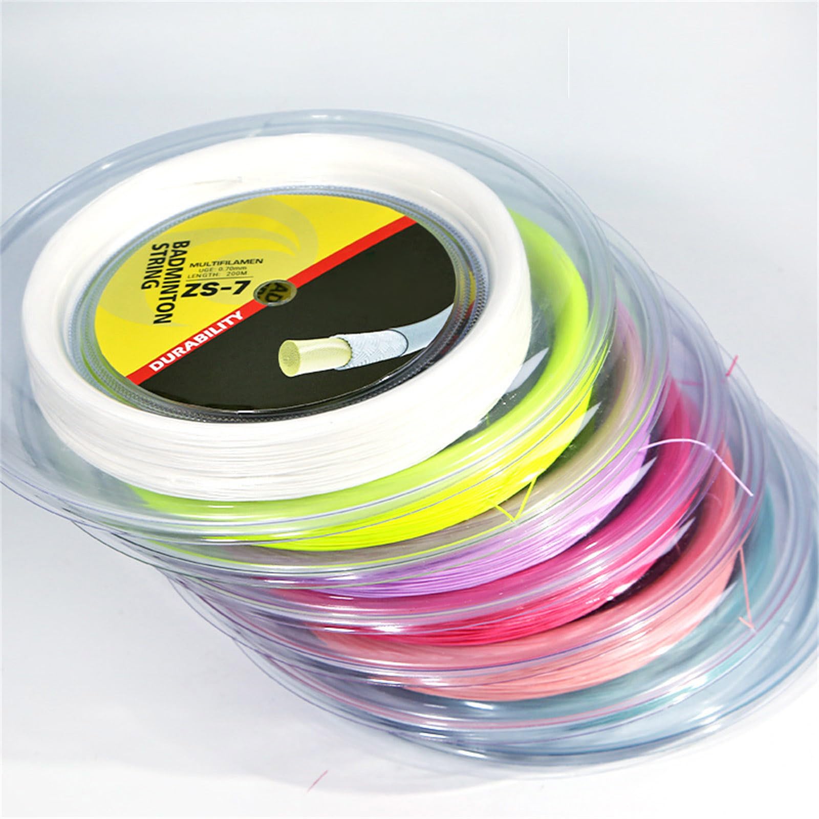 Cuerda de bádminton profesional de 200 m de longitud, cuerda de nailon para juego constante y uso extendido, línea de nailon