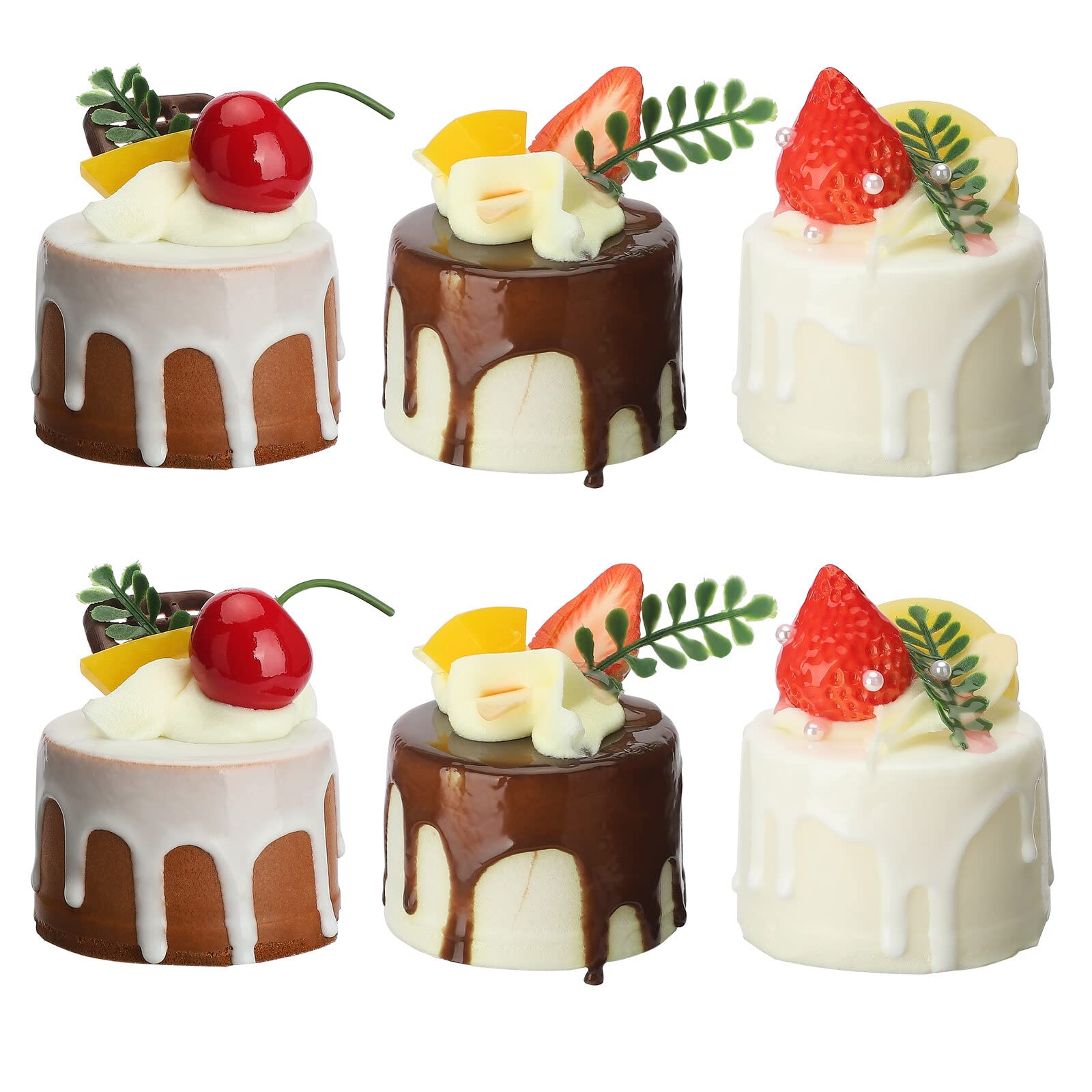 4 Pezzi Torte Finte In Miniatura In PU Morbido – Modelli Realistici Per Fotografia, Decorazione Vetrine E Accessori Da Forno