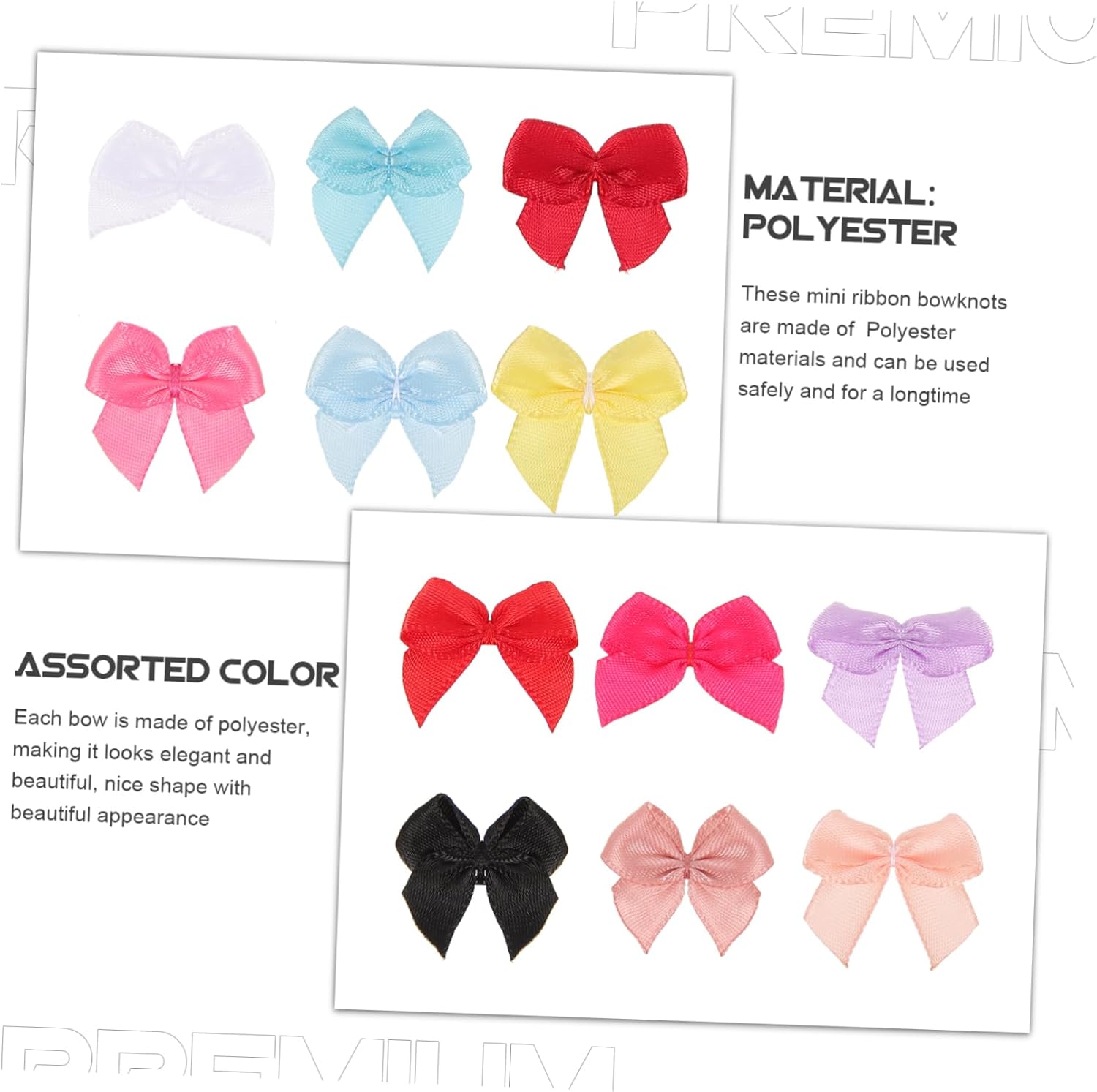 Didiseaon 750pcs Mini Satin Ribbon Bows for Crafts Party Decorations and Wrapping Elegant Bows for Scrapbooking Showers and Sewing Projects