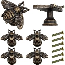 6 Pcs Vintage Bee Cabinet Knobs, Bronze Drawer Pulls for Furniture