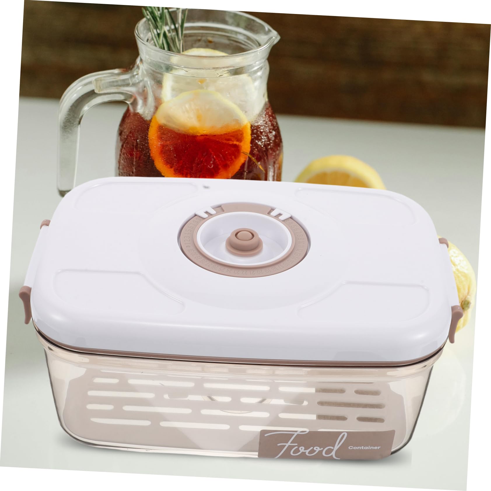 Uonlytech Contenitore Sottovuoto Di Capacità Ermetico Per Alimenti Contenitore Per La Conservazione in Cucina Riutilizzabile Con Funzione Di Drenaggio Degli Alimenti