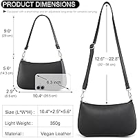 Small Shoulder bag for Women with 2 Removable Straps CrossBody