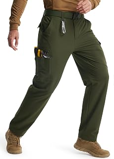 Libin Men's Work Pants Hiking Cargo Pants Water Resistant Outdoor Trousers