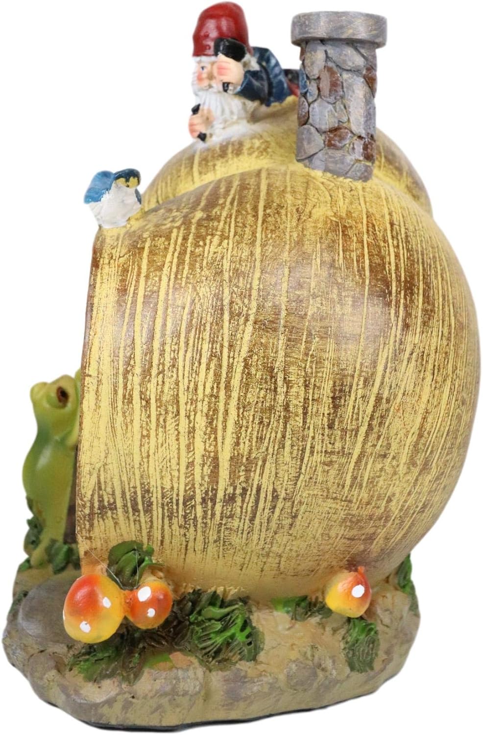Ebros Gift Enchanted Fairy Garden Helix Snail Mr Gnome and Frog House Cottage Nook Display Figurine 7.5" Tall Miniature Do It Yourself Ideas for Your Home Fantasy Fairies Faes Pixies Gnomes Accessory