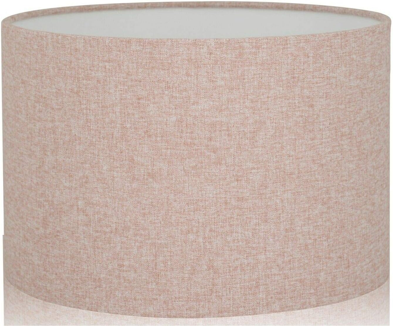 MIRA Brushed Linen Style Drum LAMPSHADE Ceiling Pendant OR Table Lamp Shade (Blush Pink, 8''(20cm))