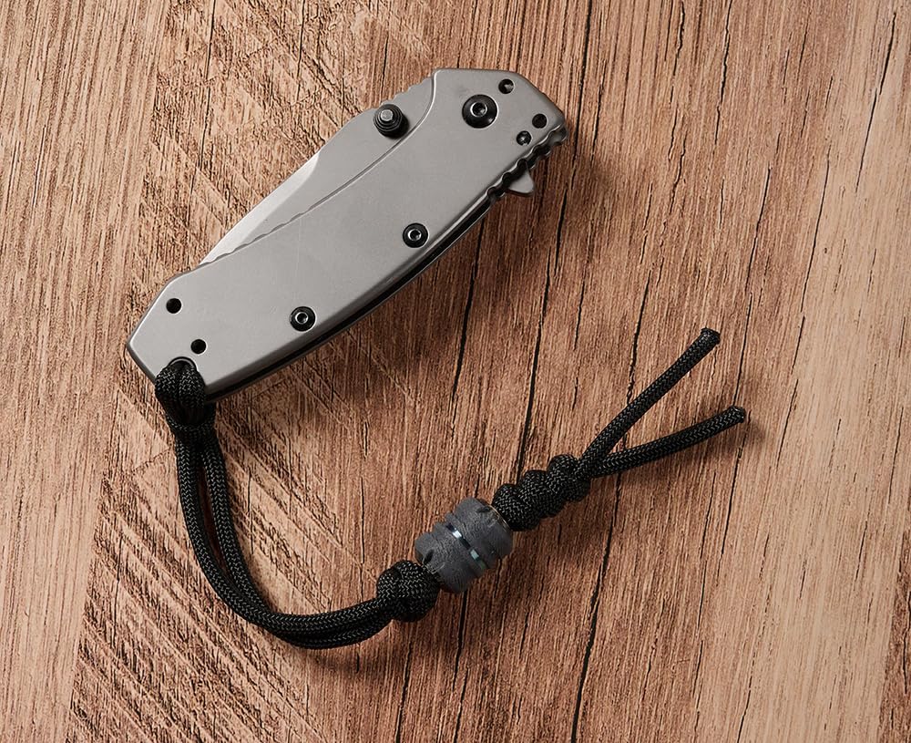 Low-Profile-Double-Double Pack-Carbon Fiber-Infused Large-Hole Lanyard Beads for 550 Paracord/EDC Gear- Made in USA by Dynamic Arts and Crafts-4pc Set - Image 6