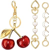 Vista 9 de 2 unidades extensoras de bolsa de cadena de corazón y luna, extensores de correa para bolso, cadena de oro, correa de repuesto para monedero