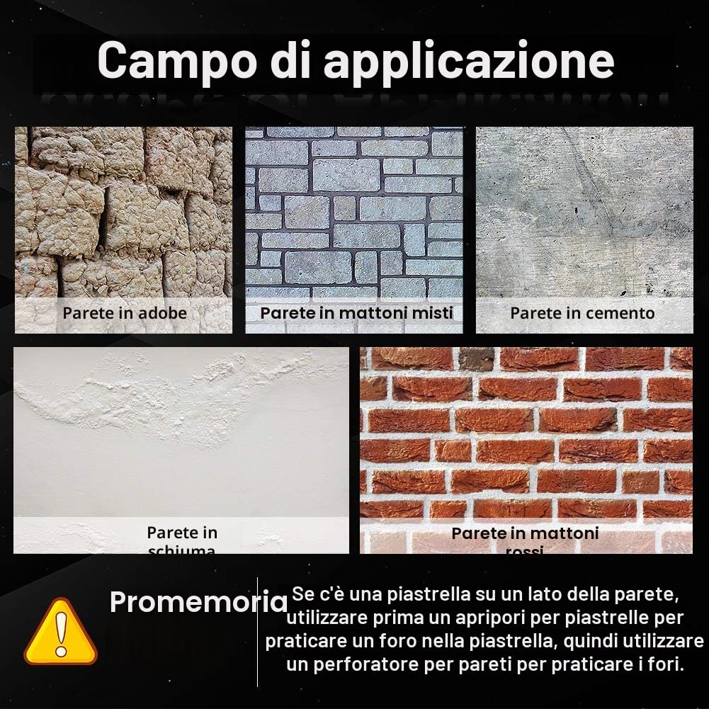 KATUR 60mm Frese Carotatrici a Tazza, SDS PLUS Set Seghe a Tazza Trapano Per Mattoni, Pareti In Calcestruzzo, Aperture Per L'Aria Condizionata