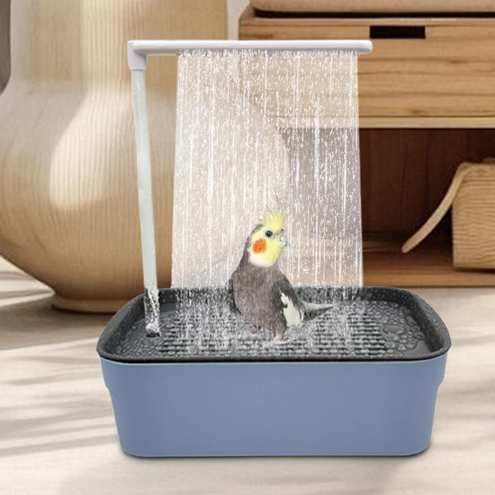 Douche de Automatique des Oiseaux, Automatique des Oiseaux de Douche à | Boîte de bain à perruche silencieuse, jouet de piscine pratique pour les amoure