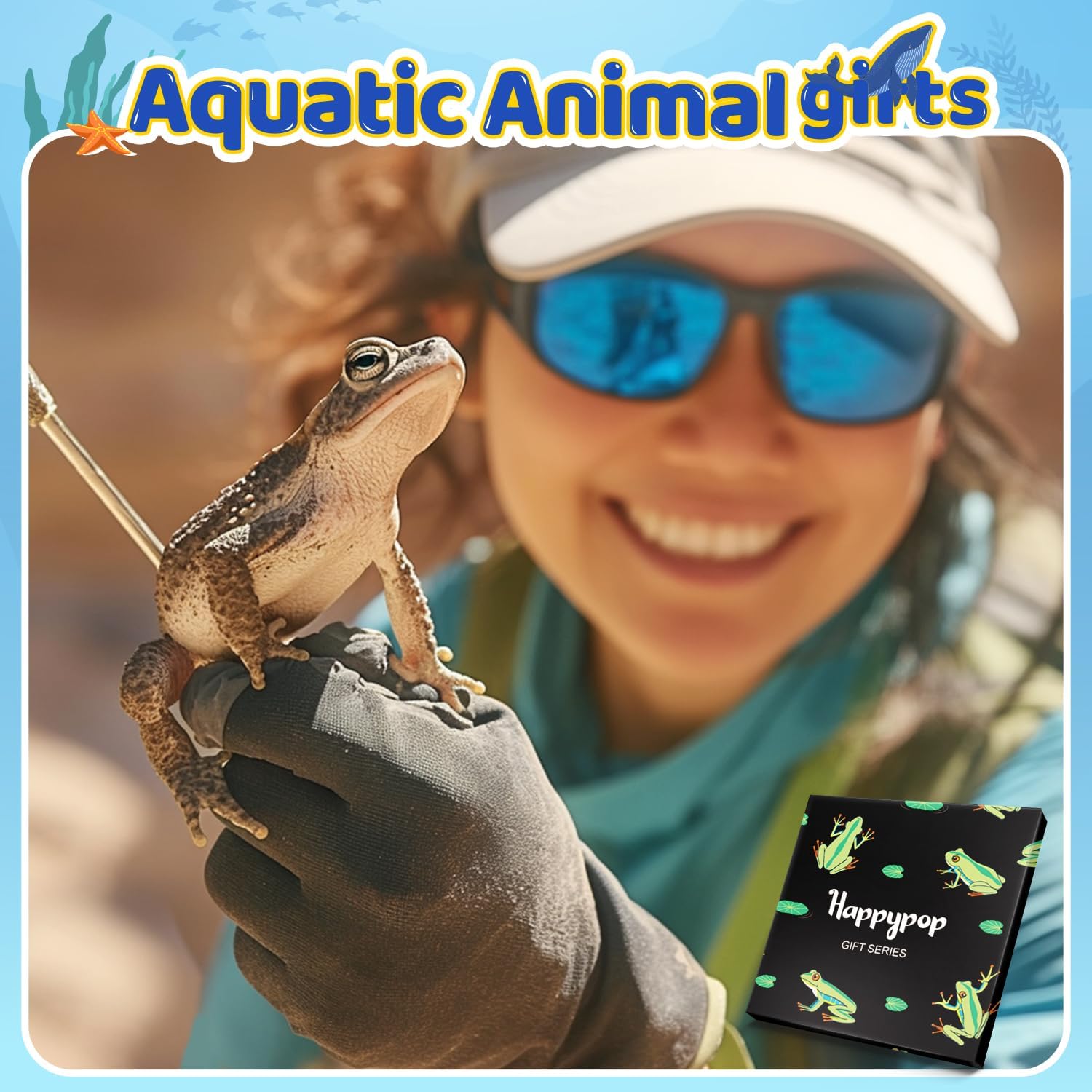 HAPPYPOP Animal Gifts for Women Men - Jellyfish Turtle Socks Penguin Frog Axolotl Gifts - Image 6