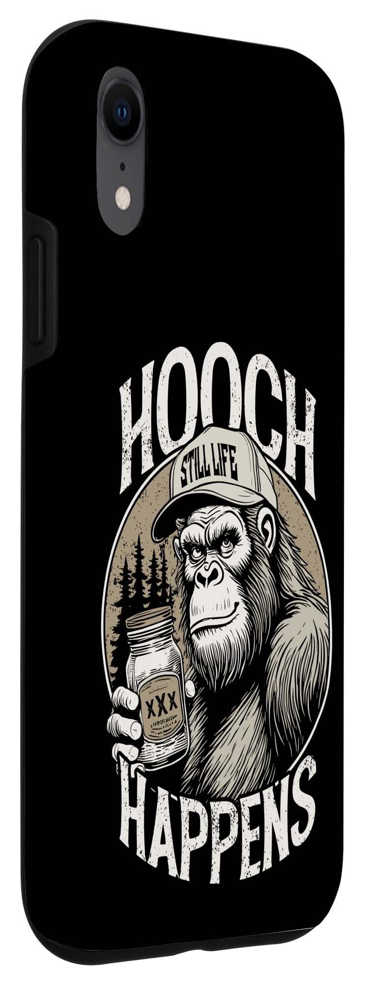 iPhone XR Funny Moonshine Hooch Happens Hillbilly Bigfoot Redneck Case - Image 3