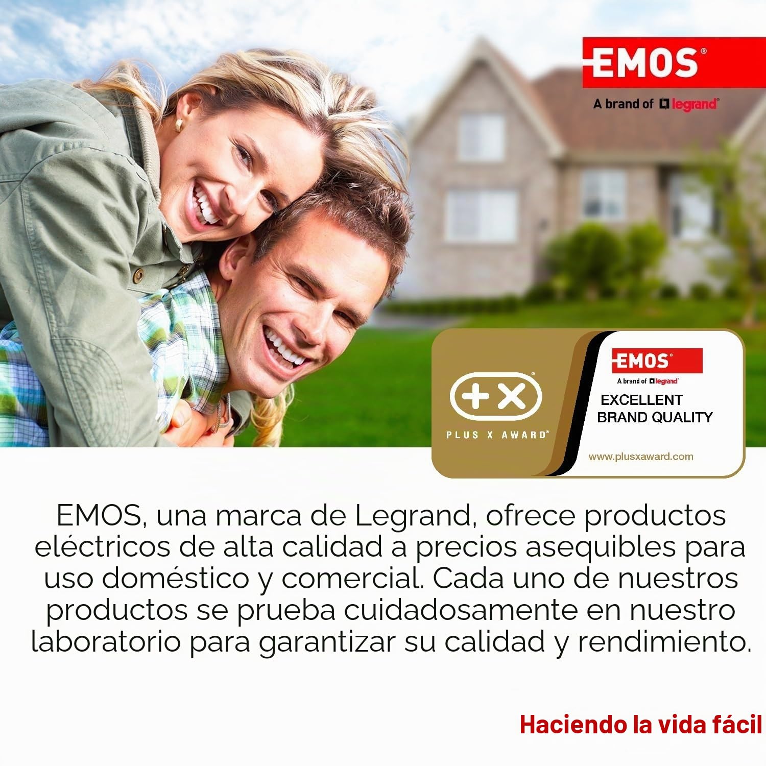 EMOS - Estación meteorológica con 2 pantallas LCD - Sensor inalámbrico (2x AA) - Tecnología Comfort View - Previsión meteorológica, temperatura, humedad, calendario, hora, despertador - Cable de