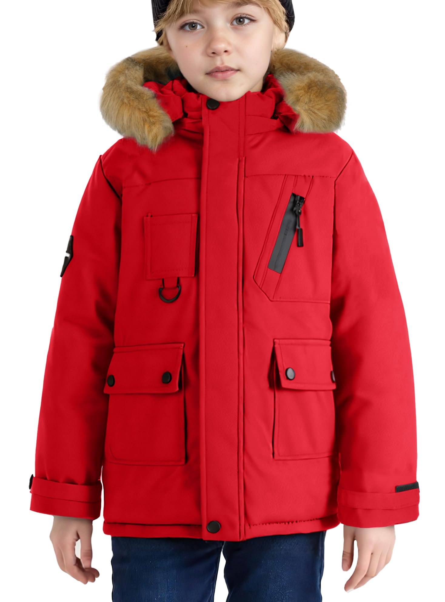 SEAUR Dziecięca kurtka puchowa, parka, płaszcz bawełniany, wyściełany