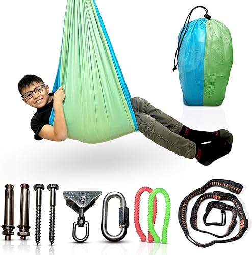 Chrisebast Columpio sensorial para niños, columpio interior de doble capa, columpios de puerta para niños, columpio de terapia, columpio sensorial