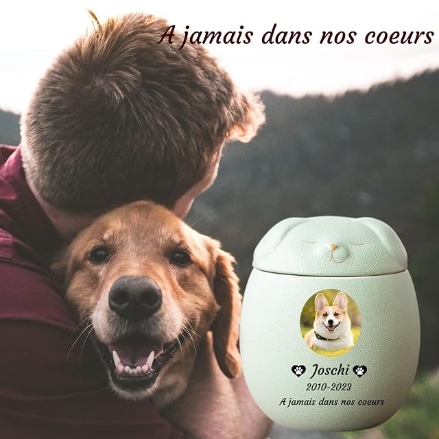 Foto 2 de 7 de WXMYOZR Urnas De Mascotas para Cenizas De Perros, Urnas De Perros Personalizadas para Cenizas