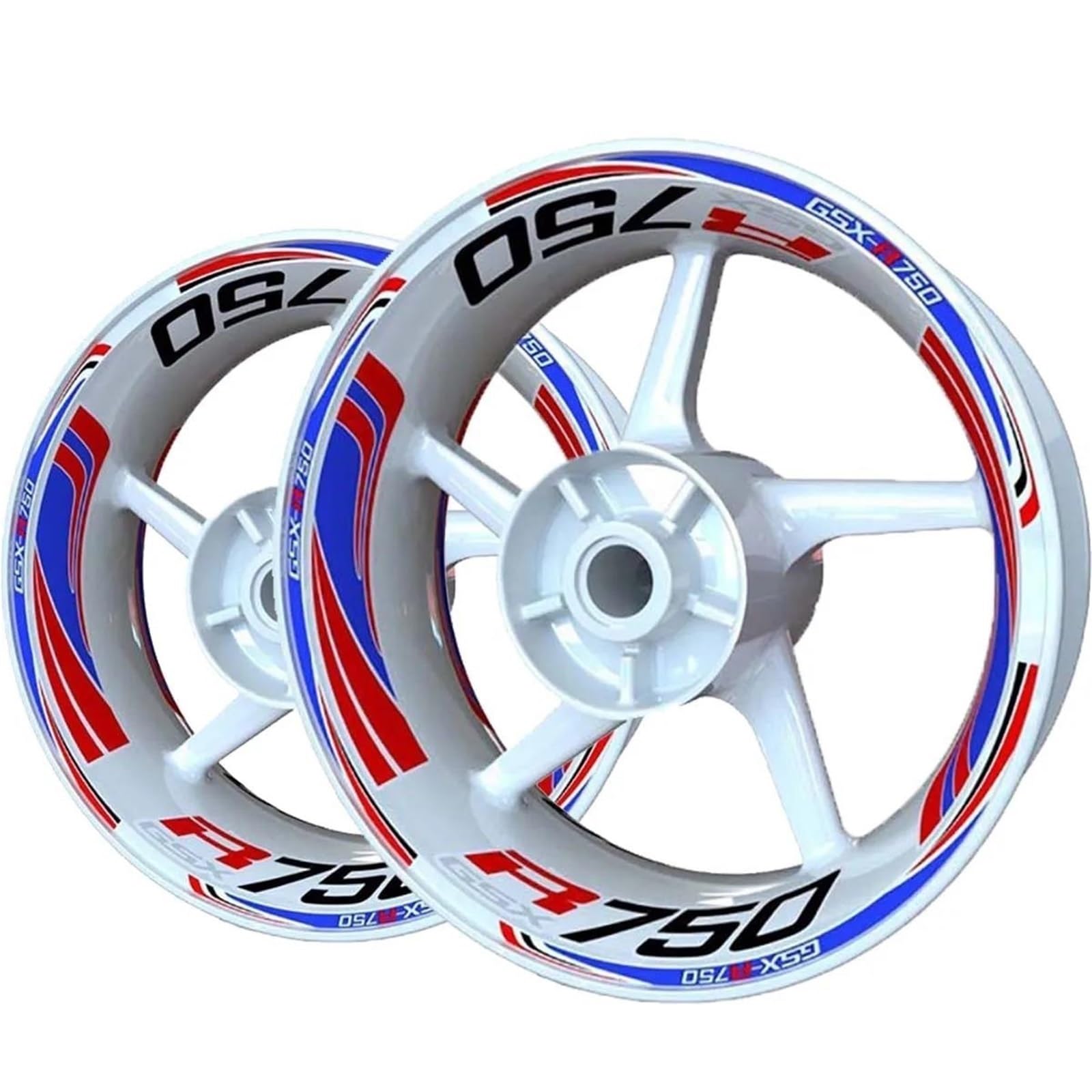 XWDPDNHHD Wheel Stickers Motorcycle Wheel Sticker Decal For Suzuki GSXR 750 GSXR750 Rim Tyre Stripe Tape Decoration Hub Stickers Decals Rim Decal(Color 11)