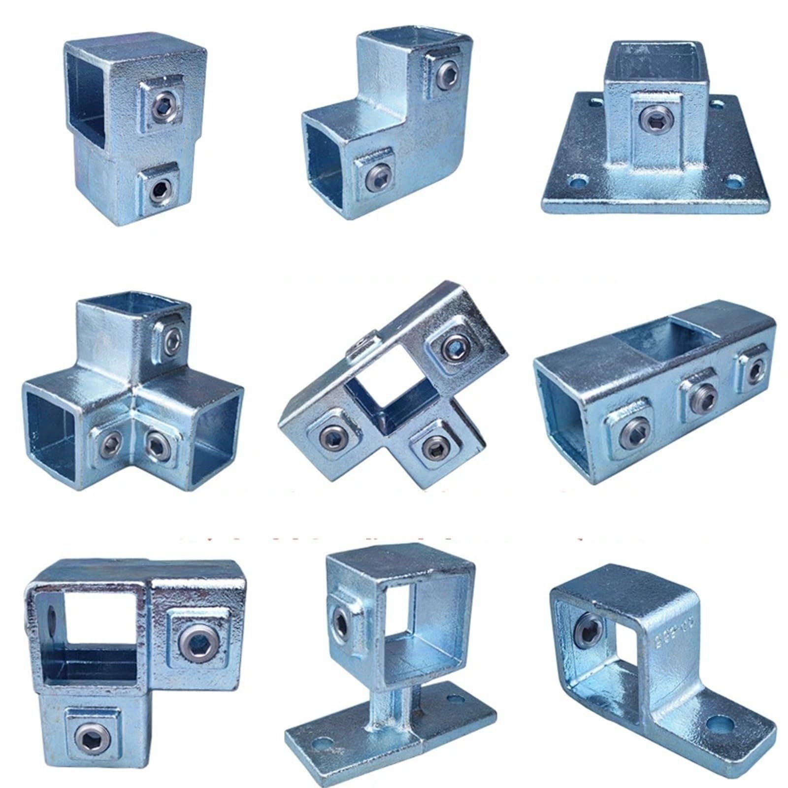 Junta fija de tubo cuadrado de tres vías de tubo cuadrado de 40x40 mm(G)